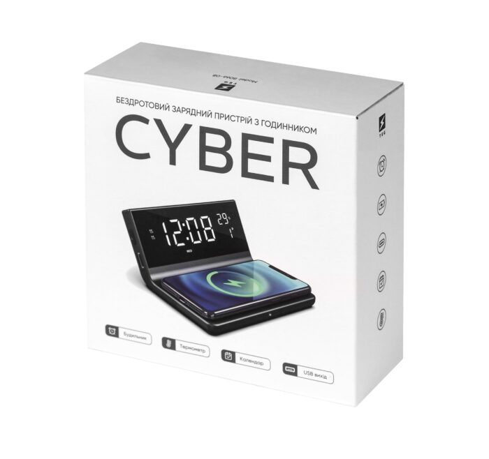 Бездротовий зарядний пристрій з годинником Cyber, TM TEG - Зображення 6